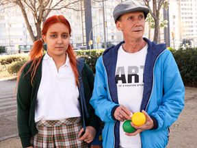 18 years old vs a PURETA 36 years older! Careful, Nataly, Don Jorge loves BOULES, but may break you in half! ;-P